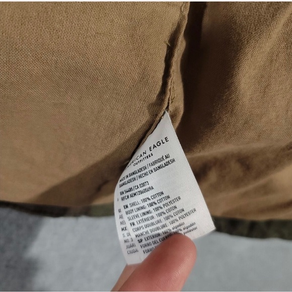 American Eagle Chore Military Jacket Mens Small Lined Camouflage Utility Army - Picture 11 of 11